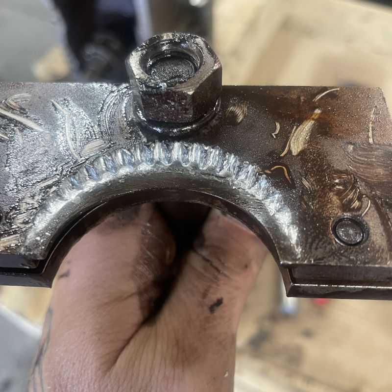 Worn and damaged gearbox component